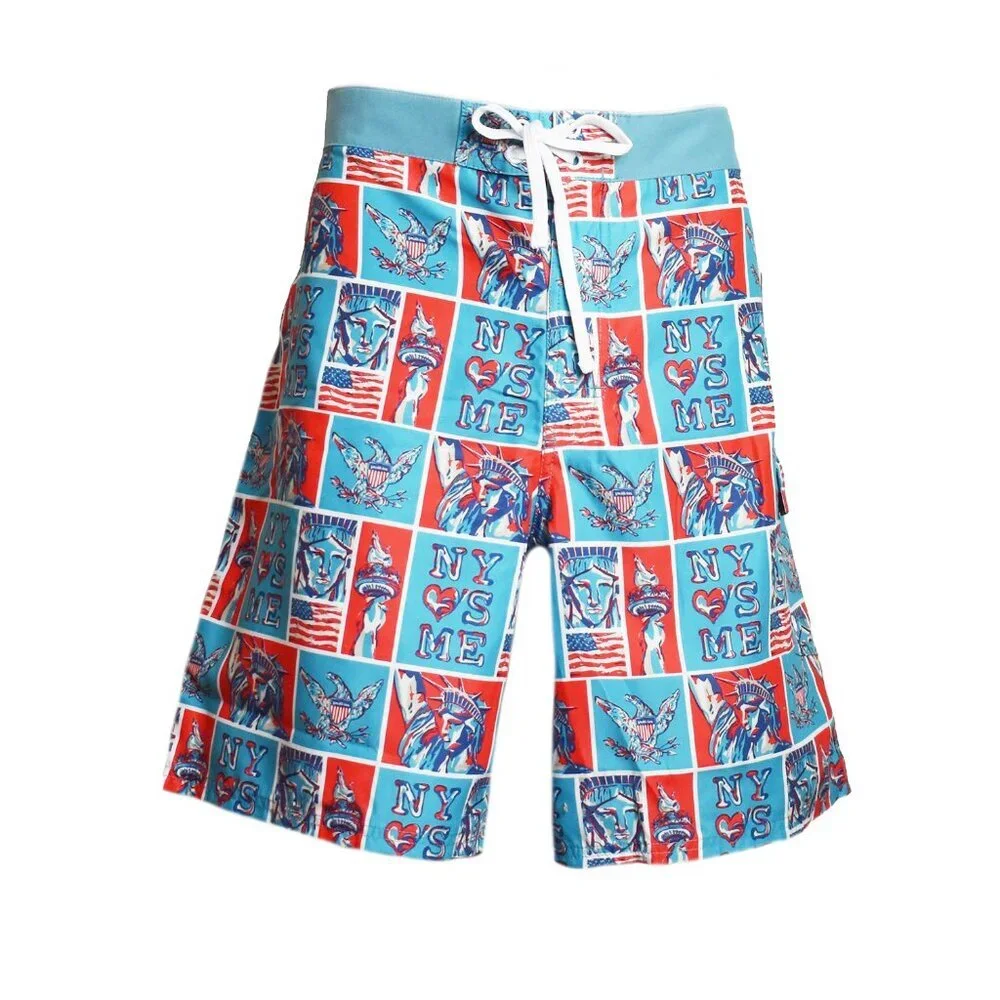 PULLIN Men’s Shorts Warrior Liberte Boardshorts Swimwear Beach Trunks Size 38